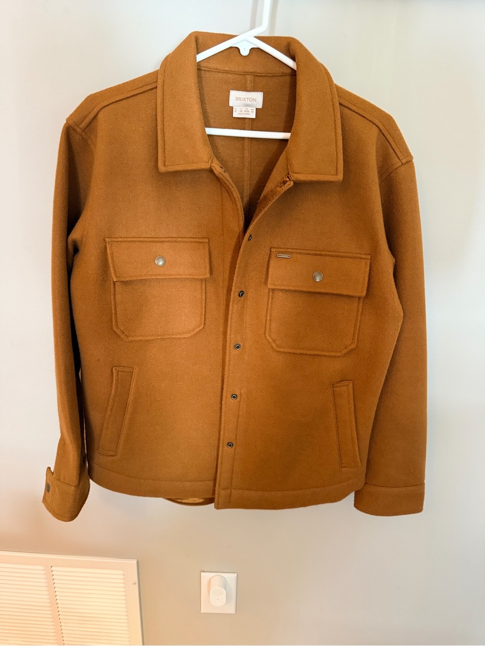 Brixton Women’s Tan Wool-Blend Shirt Jacket
